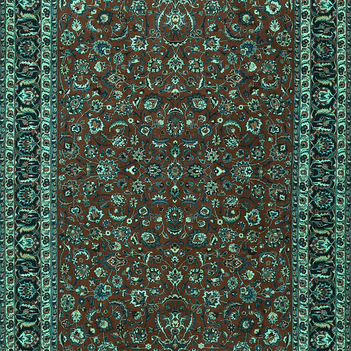 Machine Washable Persian Turquoise Traditional Area Rugs, wshtr1062turq