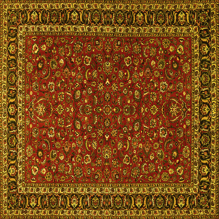Square Persian Yellow Traditional Rug, tr1062yw