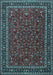 Machine Washable Persian Light Blue Traditional Rug, wshtr1062lblu