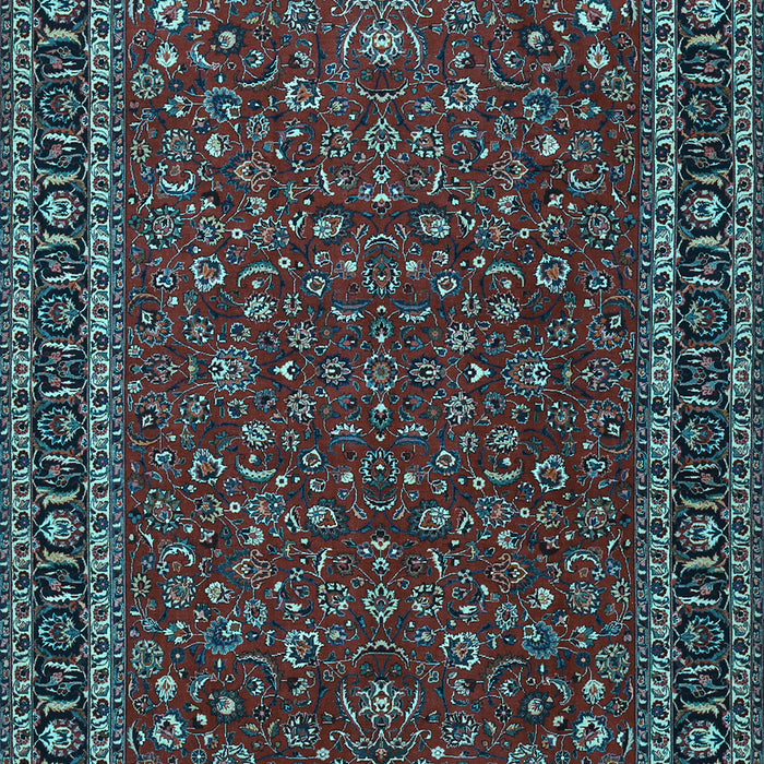 Machine Washable Persian Light Blue Traditional Rug, wshtr1062lblu