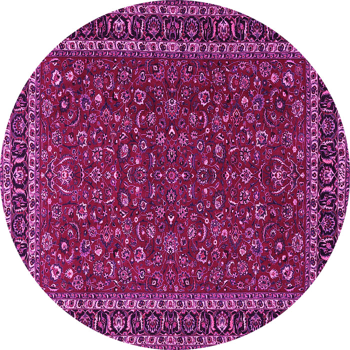 Round Persian Pink Traditional Rug, tr1062pnk