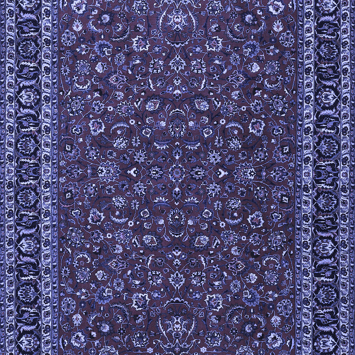 Machine Washable Persian Blue Traditional Rug, wshtr1062blu