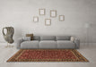 Machine Washable Persian Brown Traditional Rug in a Living Room,, wshtr1062brn