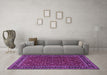 Machine Washable Persian Purple Traditional Area Rugs in a Living Room, wshtr1062pur