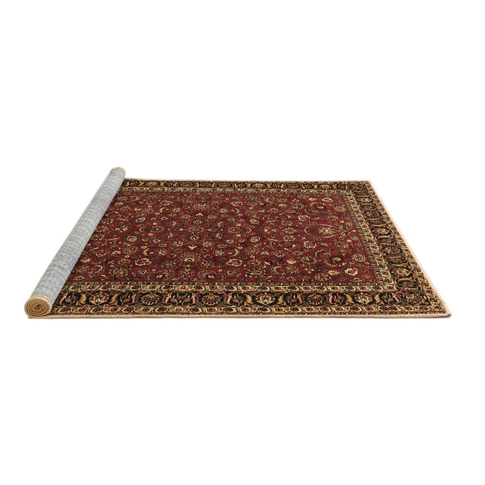 Sideview of Machine Washable Persian Brown Traditional Rug, wshtr1062brn