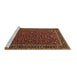 Sideview of Machine Washable Persian Brown Traditional Rug, wshtr1062brn