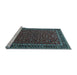 Sideview of Machine Washable Persian Light Blue Traditional Rug, wshtr1062lblu