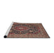 Sideview of Machine Washable Traditional Camel Brown Rug, wshtr1063