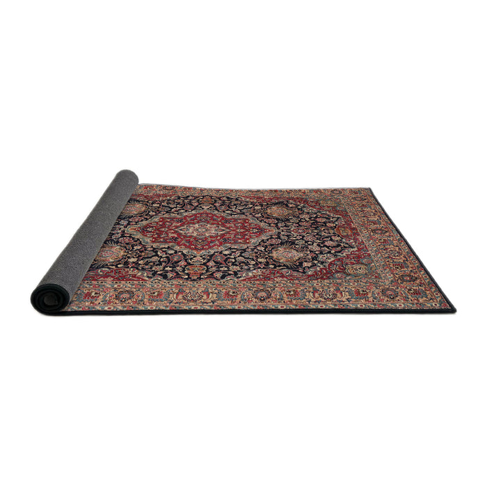 Sideview of Traditional Camel Brown Medallion Rug, tr1063
