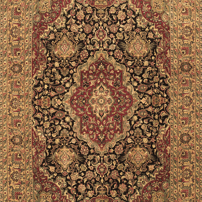 Medallion Brown Traditional Rug, tr1063brn