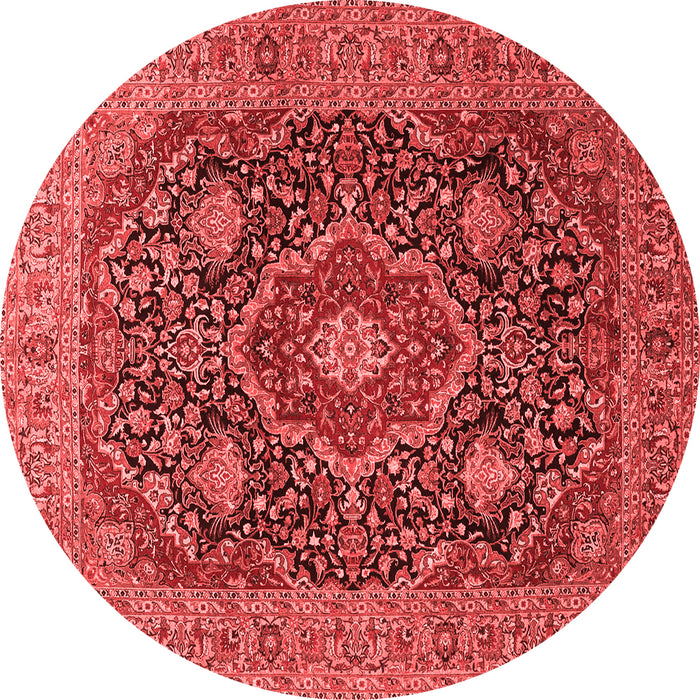 Medallion Red Traditional Rug, tr1063red
