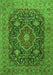 Medallion Green Traditional Rug, tr1063grn