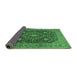 Sideview of Medallion Emerald Green Traditional Rug, tr1063emgrn