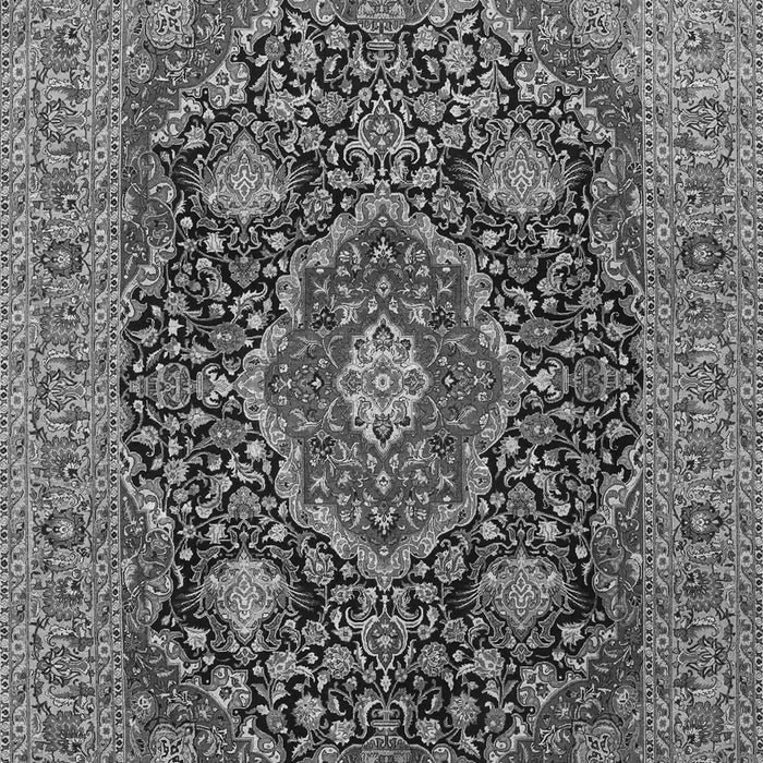 Serging Thickness of Machine Washable Medallion Gray Traditional Rug, wshtr1063gry