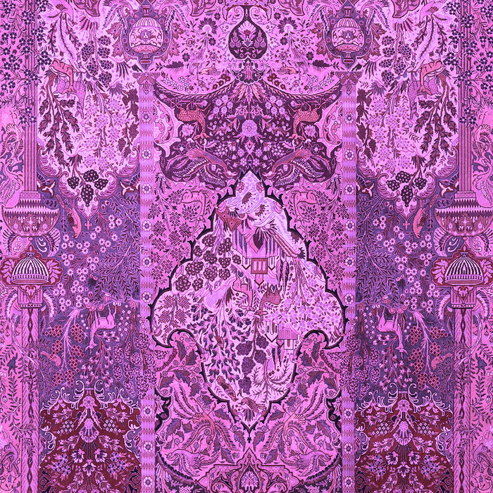 Machine Washable Persian Purple Traditional Area Rugs, wshtr1064pur