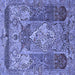 Square Persian Blue Traditional Rug, tr1064blu