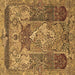 Square Persian Brown Traditional Rug, tr1064brn