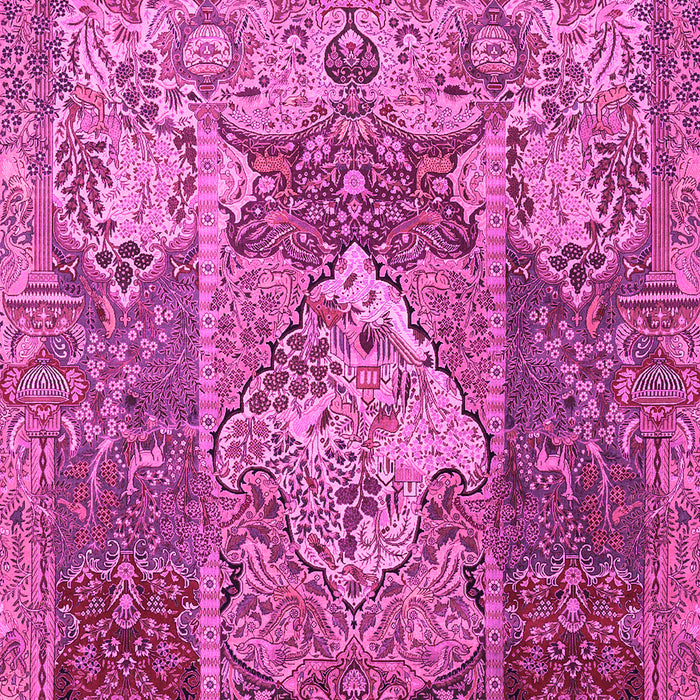 Machine Washable Persian Pink Traditional Rug, wshtr1064pnk