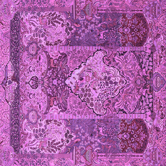 Square Persian Purple Traditional Rug, tr1064pur