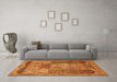 Machine Washable Persian Orange Traditional Area Rugs in a Living Room, wshtr1064org