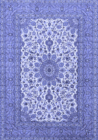 Medallion Blue Traditional Rug, tr1065blu