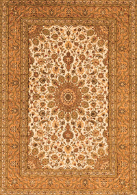 Medallion Orange Traditional Rug, tr1065org