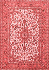 Medallion Red Traditional Rug, tr1065red