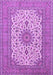 Machine Washable Medallion Purple Traditional Area Rugs, wshtr1065pur