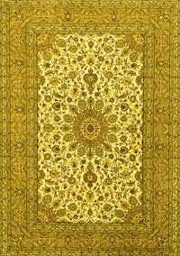 Medallion Yellow Traditional Rug, tr1065yw