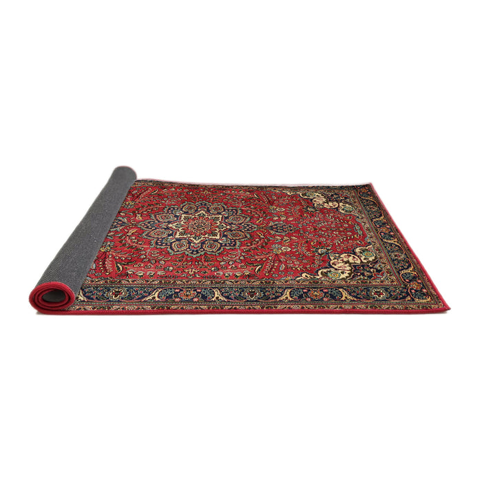 Sideview of Traditional Dark Almond Brown Medallion Rug, tr1066