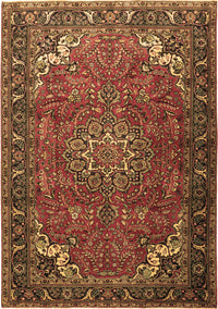 Medallion Brown Traditional Rug, tr1066brn