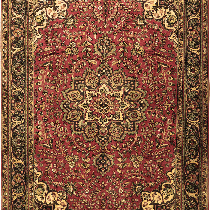 Medallion Brown Traditional Rug, tr1066brn