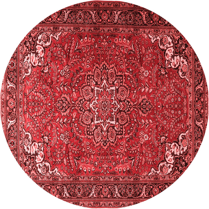 Medallion Red Traditional Rug, tr1066red