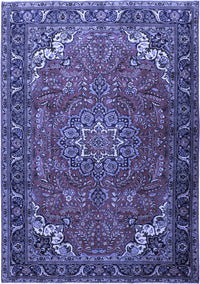 Medallion Blue Traditional Rug, tr1066blu