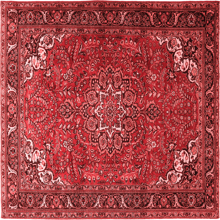 Medallion Red Traditional Rug, tr1066red