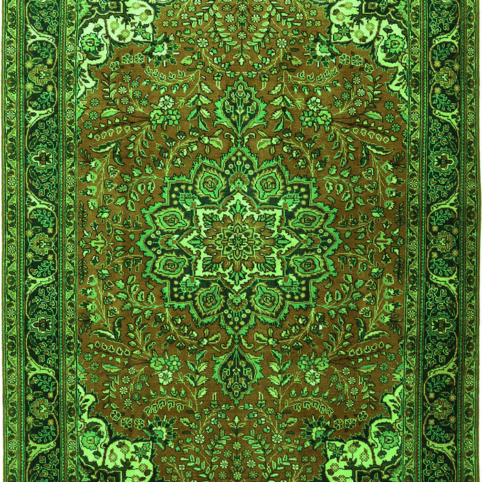 Medallion Green Traditional Rug, tr1066grn