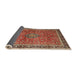 Sideview of Traditional Red Persian Rug, tr1067