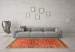 Machine Washable Persian Orange Traditional Area Rugs in a Living Room, wshtr1067org