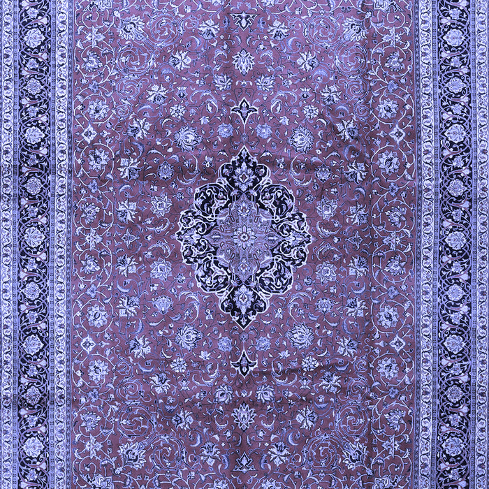 Machine Washable Persian Blue Traditional Rug, wshtr1067blu