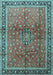 Machine Washable Persian Light Blue Traditional Rug, wshtr1067lblu