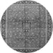 Square Persian Gray Traditional Rug, tr1067gry