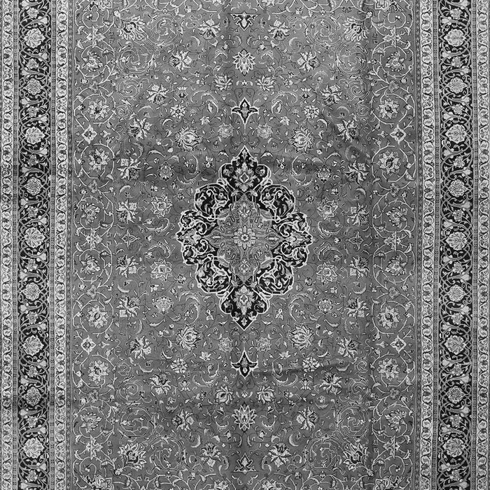Serging Thickness of Machine Washable Persian Gray Traditional Rug, wshtr1067gry