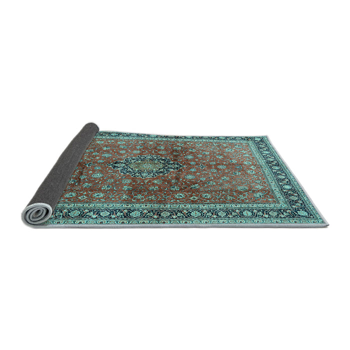 Sideview of Persian Light Blue Traditional Rug, tr1067lblu