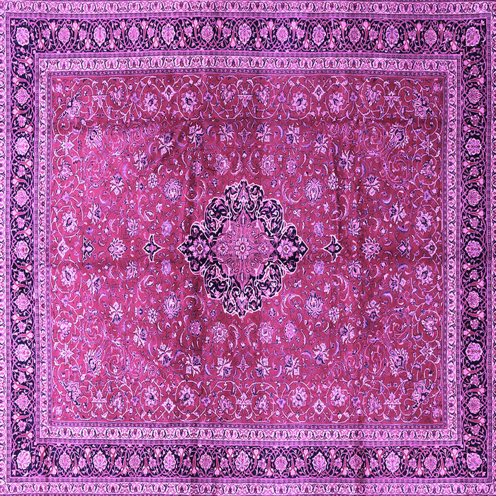 Square Persian Purple Traditional Rug, tr1067pur
