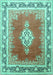 Medallion Turquoise Traditional Rug, tr1068turq