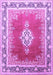 Machine Washable Medallion Purple Traditional Area Rugs, wshtr1068pur