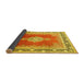 Sideview of Medallion Yellow Traditional Rug, tr1068yw