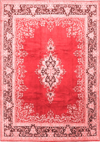 Medallion Red Traditional Rug, tr1068red