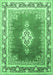 Machine Washable Medallion Emerald Green Traditional Area Rugs, wshtr1068emgrn