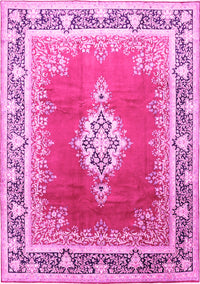 Medallion Pink Traditional Rug, tr1068pnk